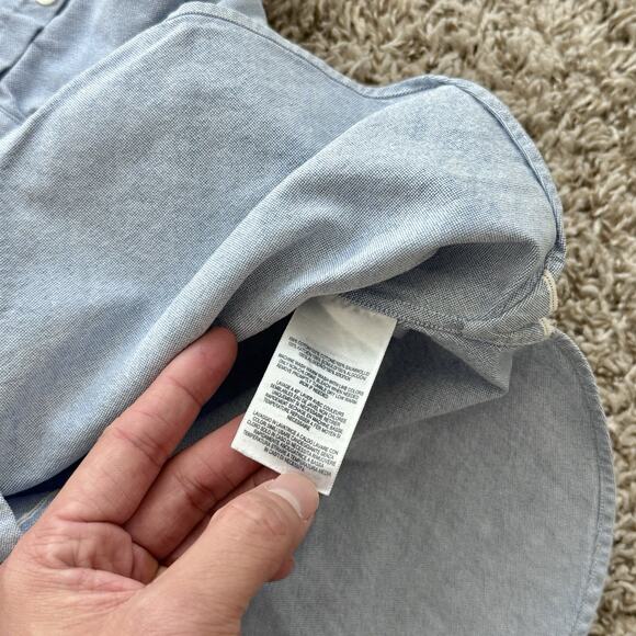 RRL Double RL Ralph Lauren Selvedge Oxford Button Up Shirt Blue Men’s Size Small - Picture 9 of 9